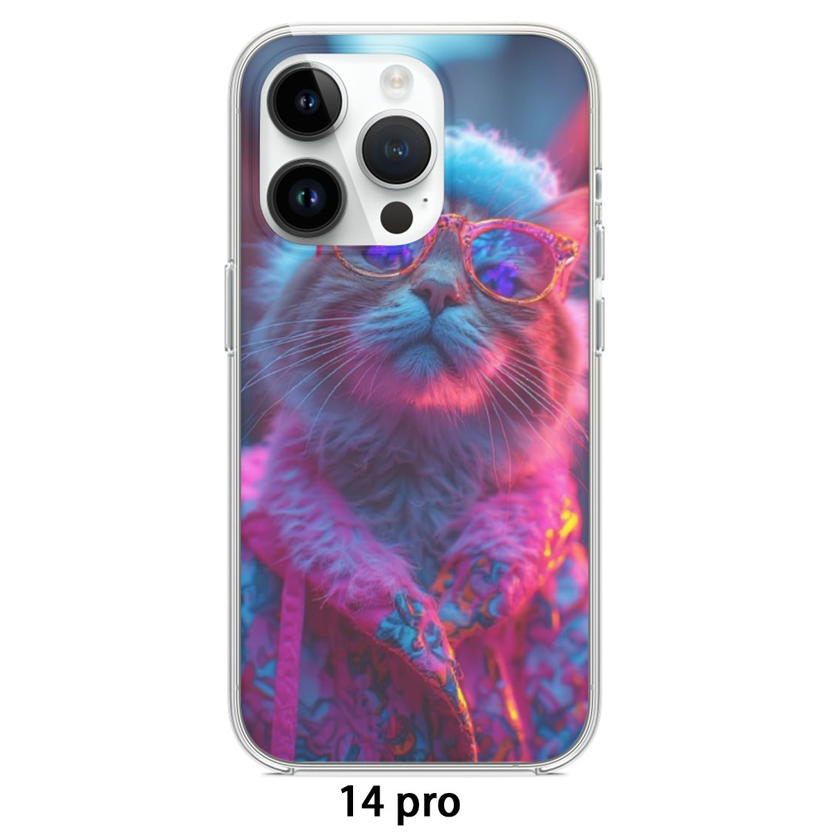 Stylish Cat iPhone 14 15 Series Mobile Phone Case | TPU