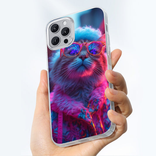 Stylish Cat iPhone 14 15 Series Mobile Phone Case | TPU
