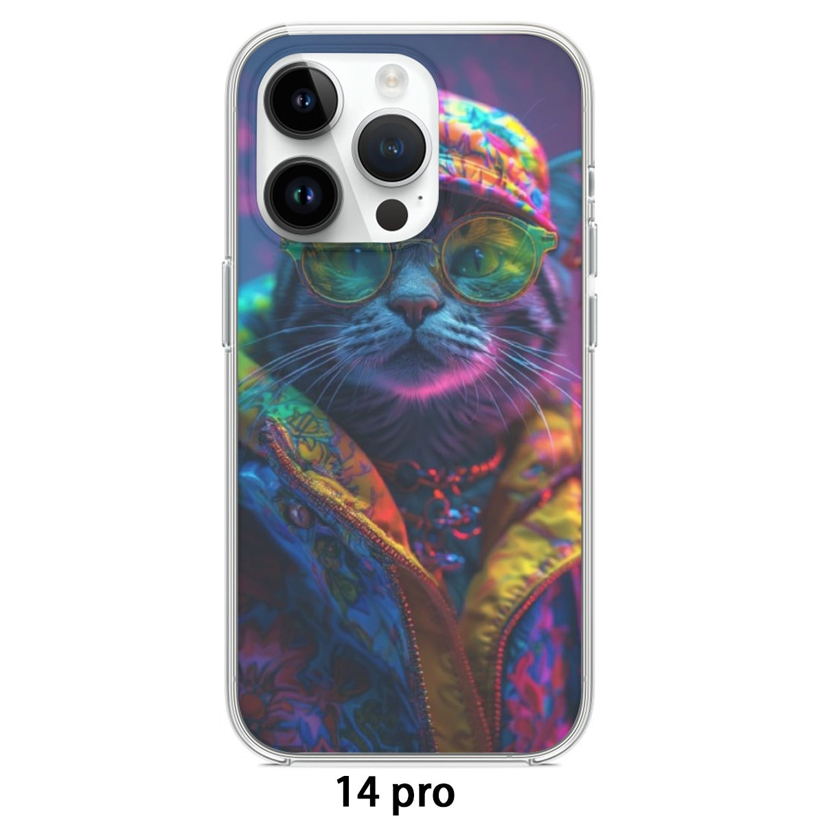 Stylish Cat iPhone 14 15 Series Mobile Phone Case | TPU