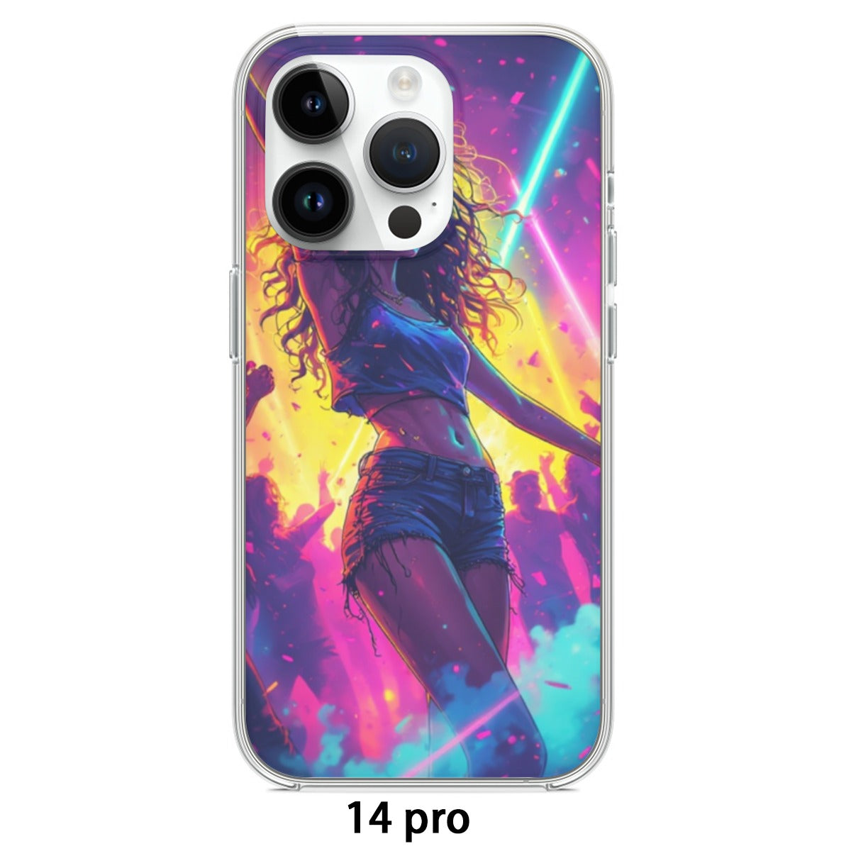Fashion House Rave Girl Dancing iPhone 14 15 TPU Case