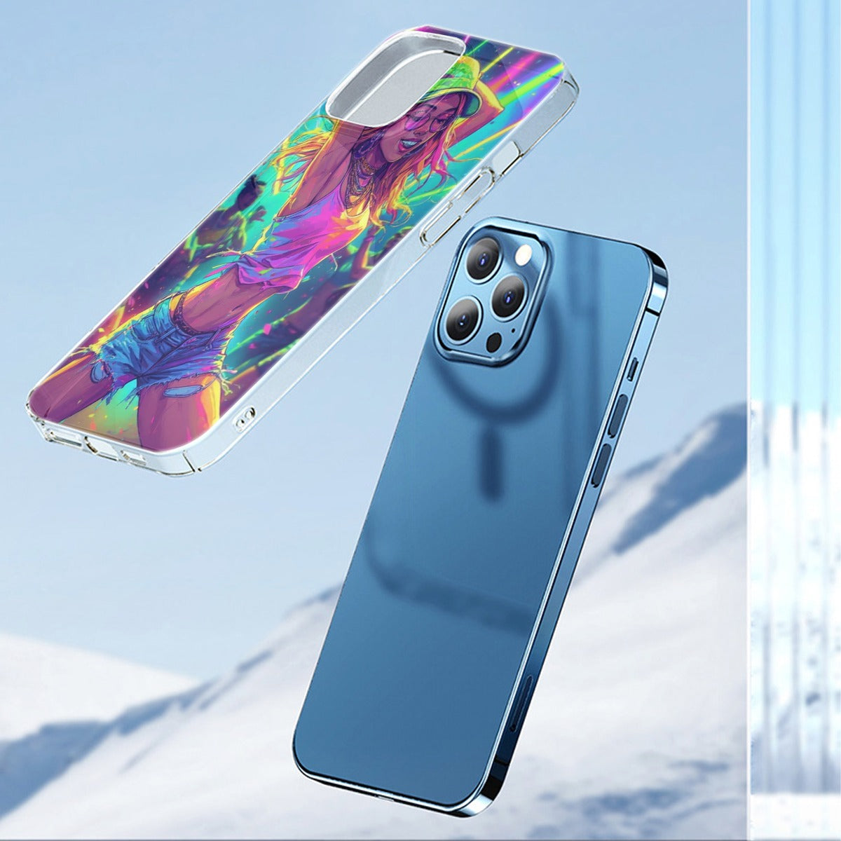 Fashion House Rave Girl Dancing iPhone 14 15 TPU Case