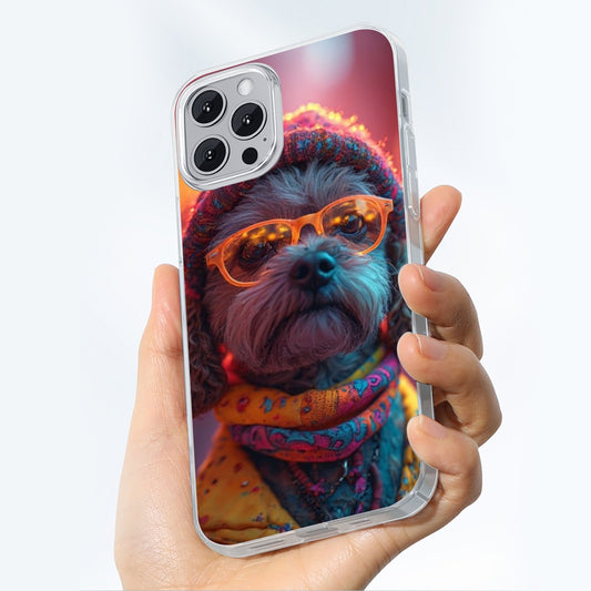 Stylish Dog iPhone 14 15 Series Mobile Phone Case | TPU