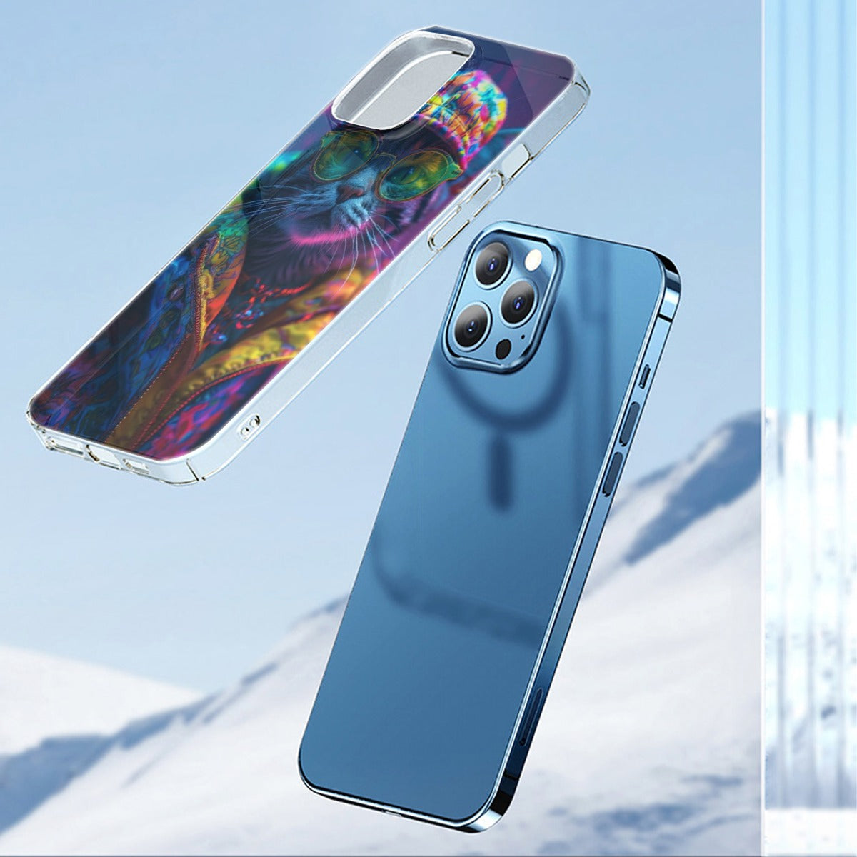 Stylish Cat iPhone 14 15 Series Mobile Phone Case | TPU