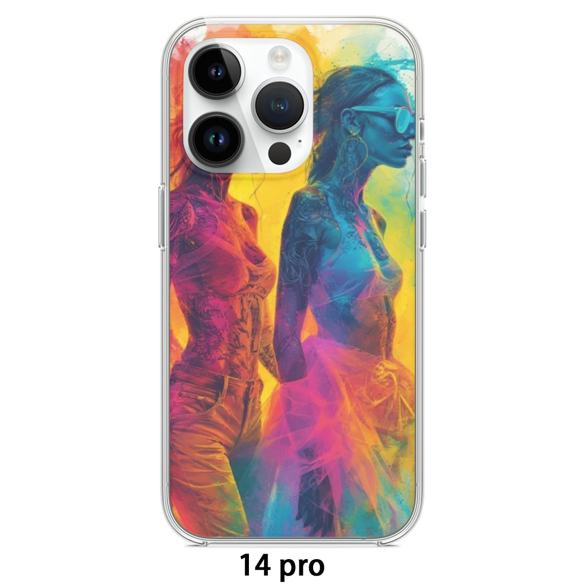 Abstract Model Silhouettes iPhone 14 15 Series Mobile Phone Case | TPU