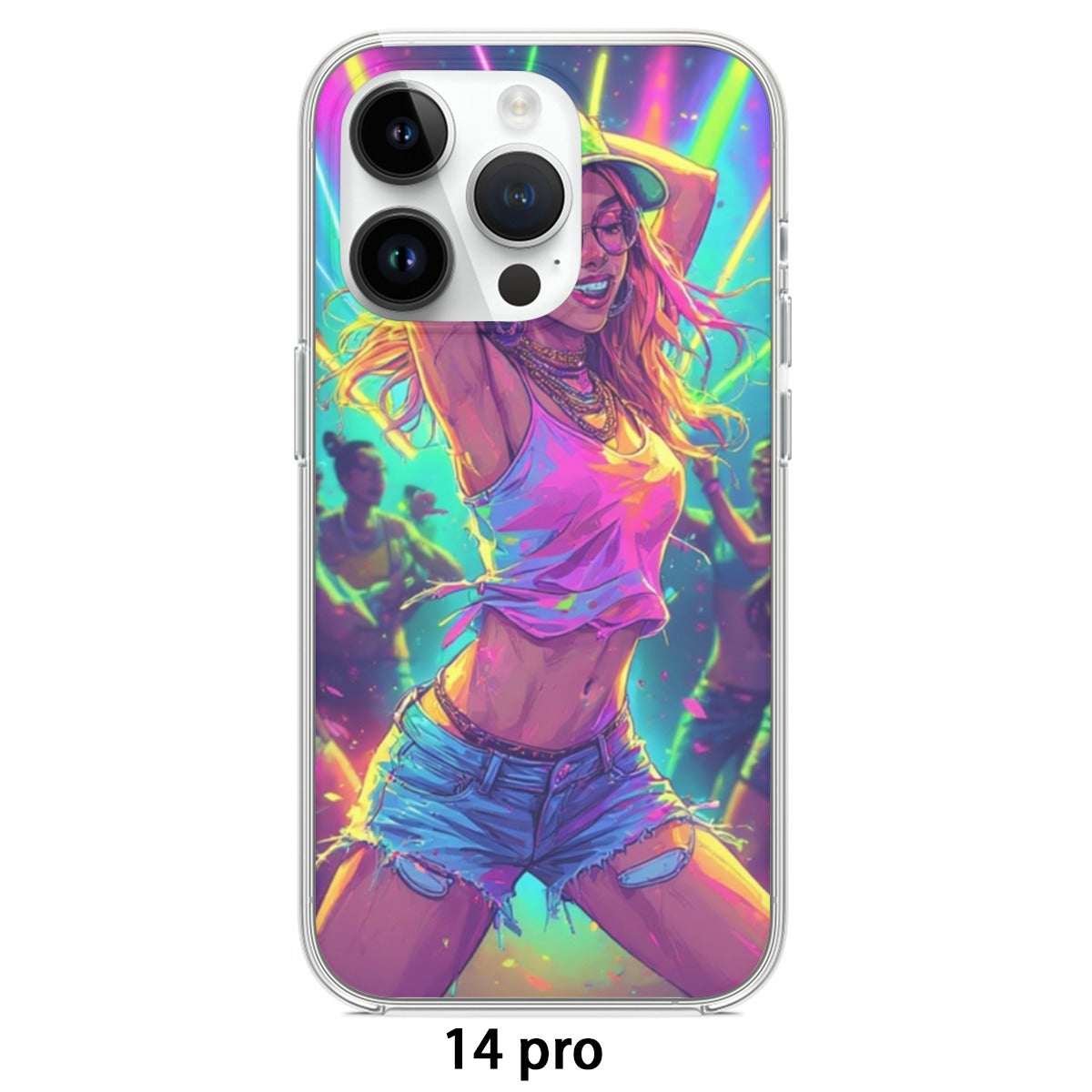 Fashion House Rave Girl Dancing iPhone 14 15 TPU Case