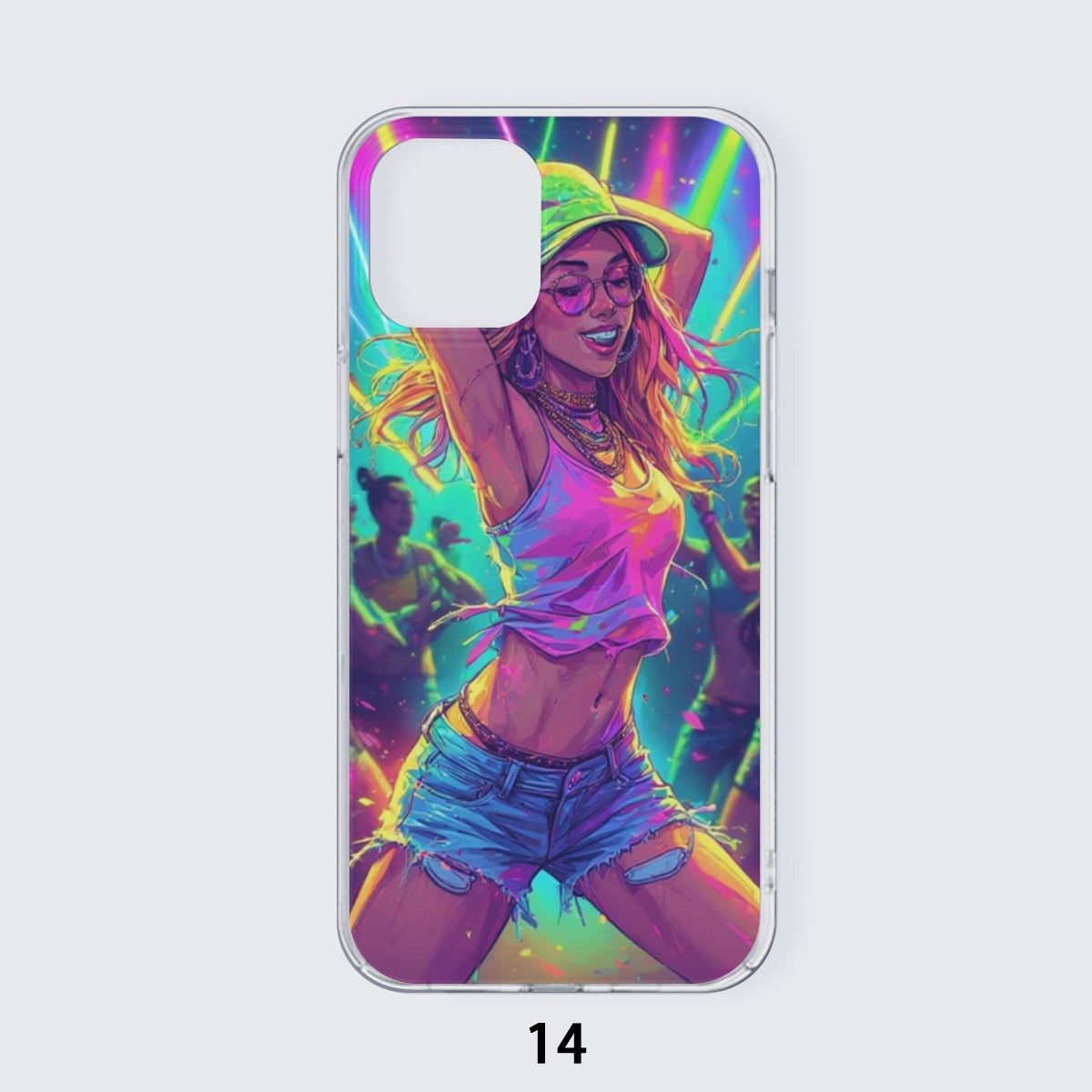 Fashion House Rave Girl Dancing iPhone 14 15 TPU Case