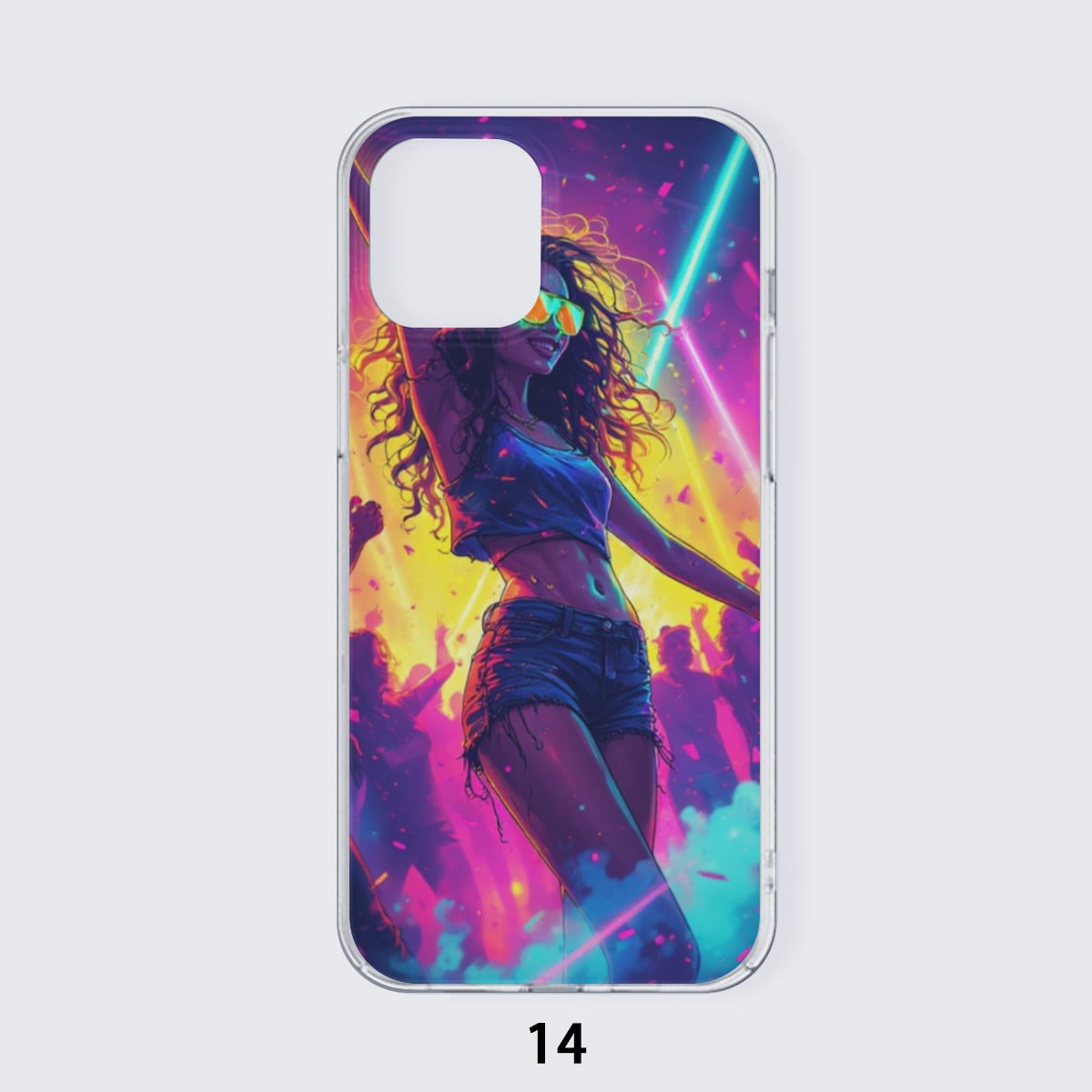 Fashion House Rave Girl Dancing iPhone 14 15 TPU Case